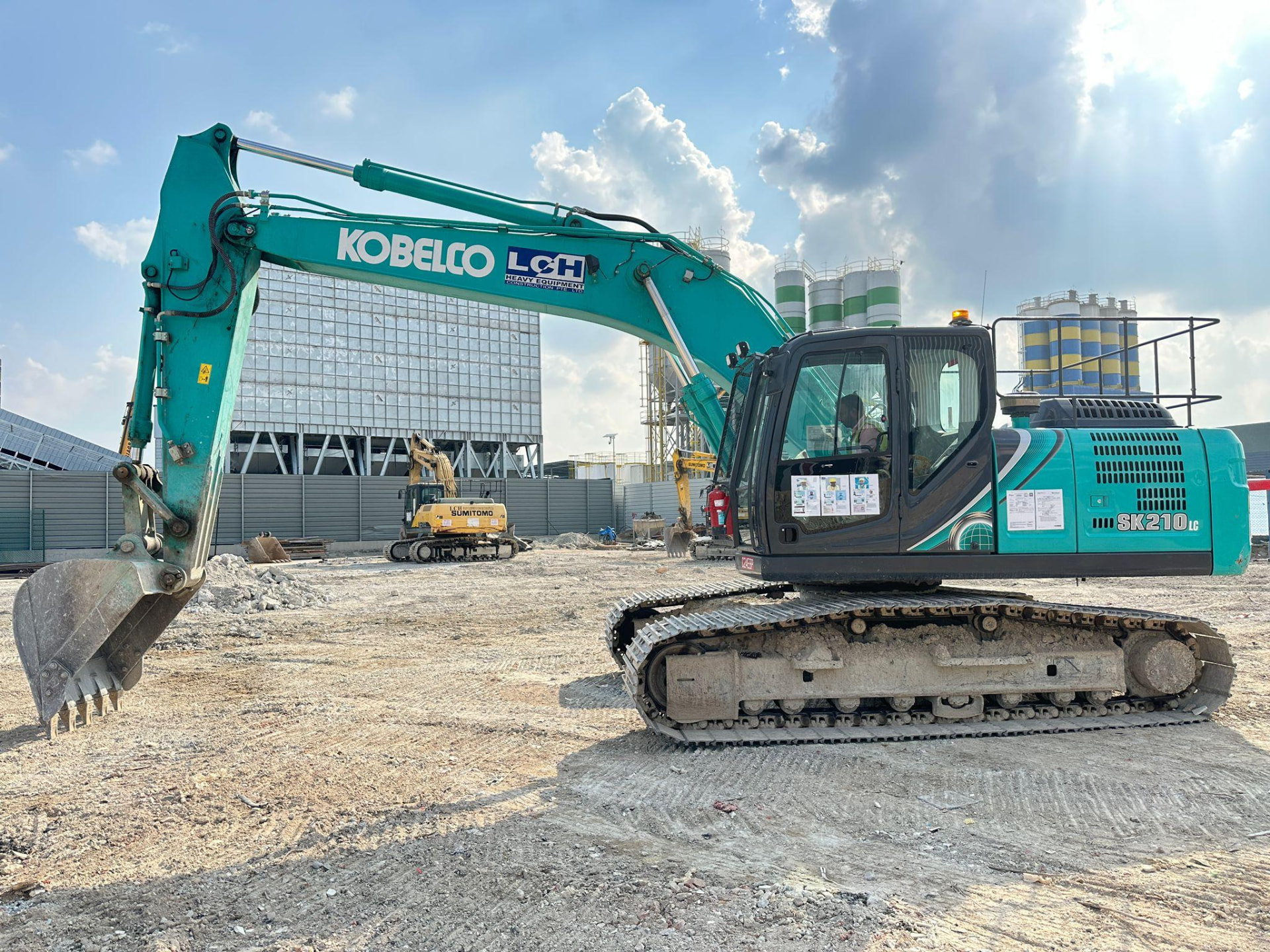 Reinforced concrete substructure works with steel rebar cages