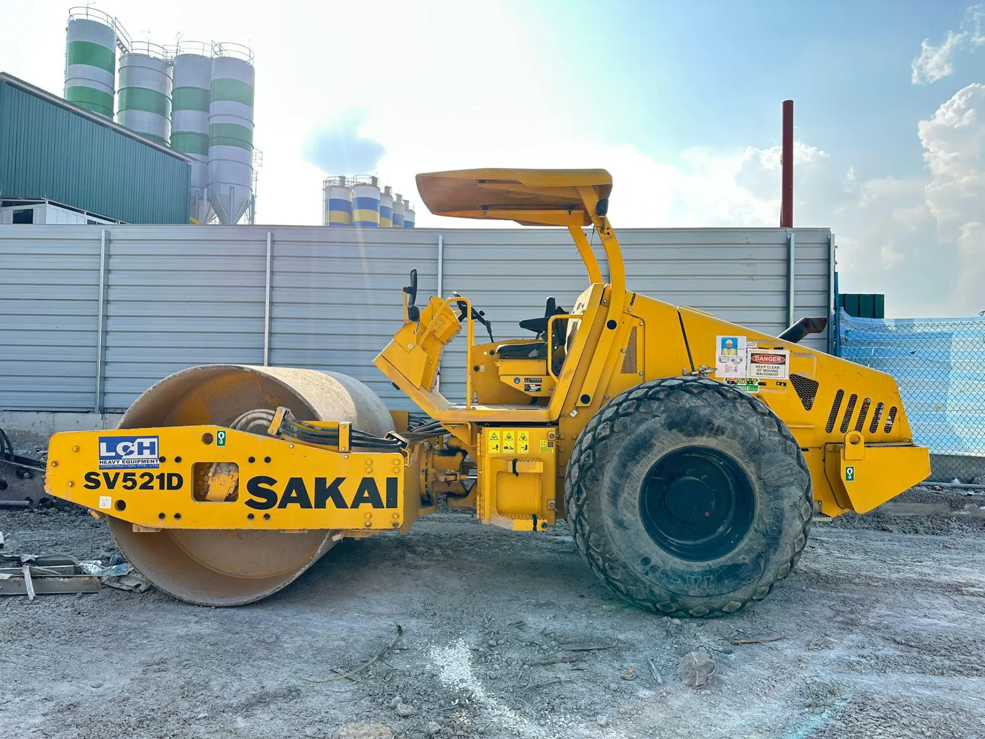 LCH Sakai SV521D vibratory soil compactor on site