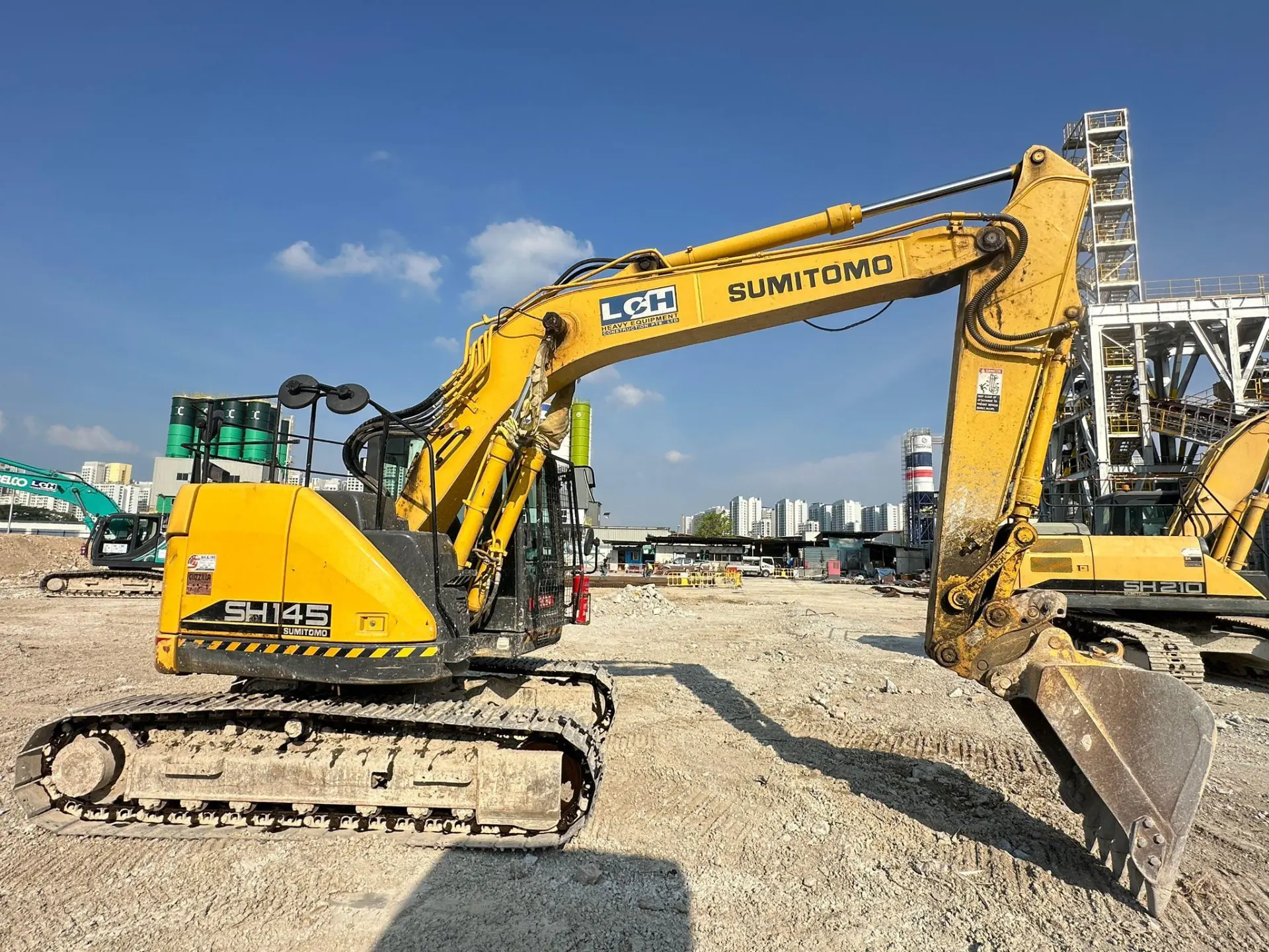LCH Sumitomo SH145 excavator on a Singapore construction site